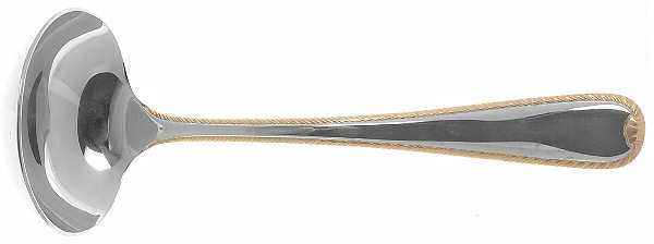 Golden Ribbon Edge Frosted Solid Gravy Ladle