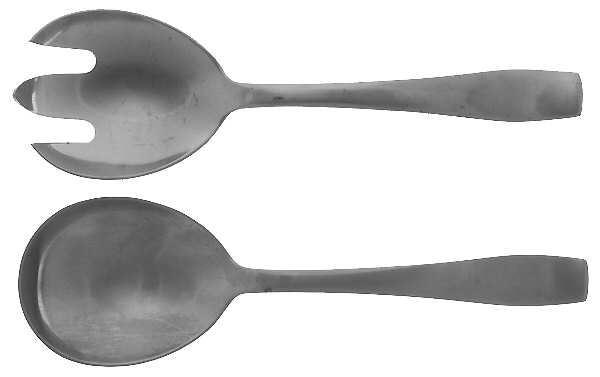 Plata (Stainless) (2 Pc) Solid Salad Set