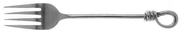 Rope Polished Individual Salad Fork