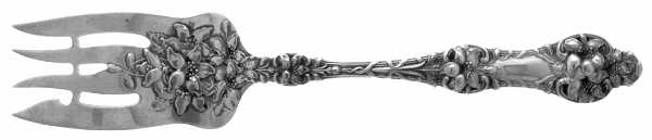 Orange Blossom-New (Sterling, 1995) Small Solid Cold Meat Serving Fork