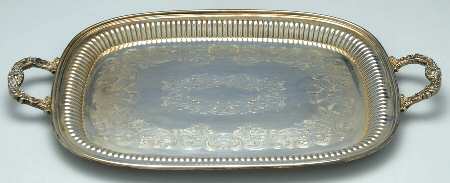 Newport Silverplate Hollowware 15" Waiter Tray