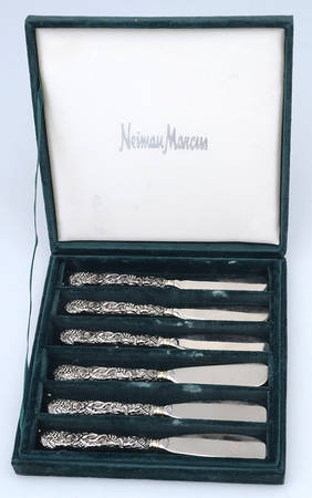 Vineyard (Silverplate) Hollow Handle Paddle Butter Spreader - Set of 6