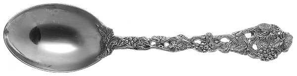 Vineyard (Silverplate) Solid Salad Serving Spoon by Godinger