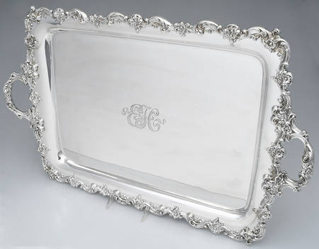 A3782 (Sterling, Hollowware) Large Waiter Tray