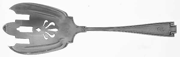 Etruscan (Sterling, 1913, Monograms) Oversize Solid Salad Servng Fork