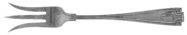 Etruscan (Sterling, 1913, Monograms) Lemon Fork