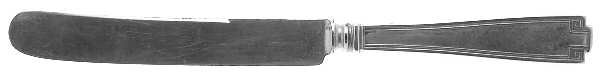 Etruscan (Sterling, 1913, Monograms) Old French Hollow Knife with Bolster