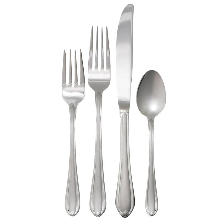 Melon Bud Frosted (Stainless) 4 Piece Place Setting