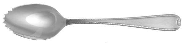 Ribbon Edge Frosted (Stainless) Fruit/Orange Spoon Individual, Serrated Bowl HC