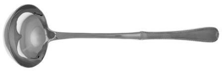 Ribbon Edge Frosted (Stainless) Soup Ladle with Stainless Bowl HC