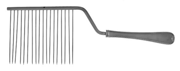 Ribbon Edge Frosted (Stainless) Cake Breaker with Silverplate Prongs HC
