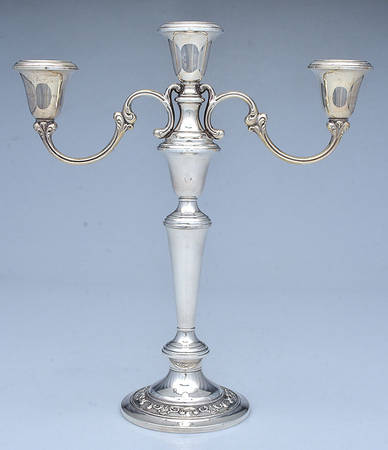 Strasbourg (Sterling, Hollowware, Older) Weighted 3 Light Candelabra