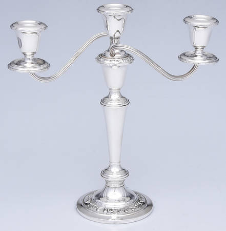 Strasbourg (Sterling, Hollowware, Older) Weighted 3 Light Candelabra