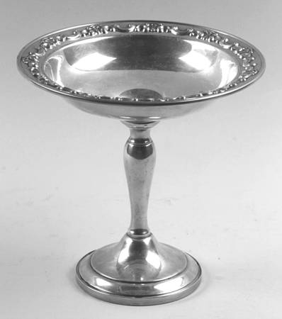 Strasbourg (Sterling, Hollowware, Older) Weighted Round Compote (Height X Width)