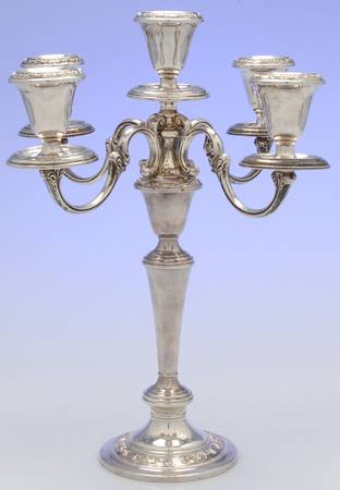 Strasbourg (Sterling, Hollowware, Older) Weighted 5 Light Candelabra