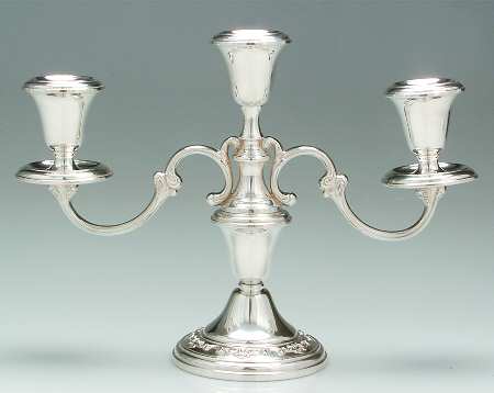 Strasbourg (Sterling, Hollowware, Older) 8" 3 Light Candelabra