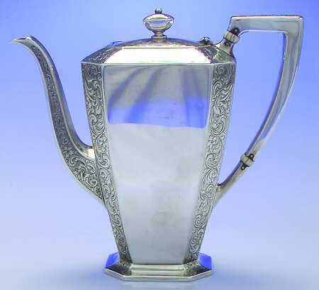 Fairfax No.4-B-Engraved (Hollowware) Sterling Demitasse Pot