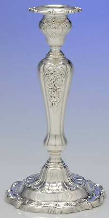 Louis XV (Sterling, Hollowware, Newer, Scroll Edge) Weighted Candlestick