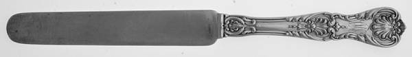King George (Sterling, 1894, Monograms) Solid Dessert/Tea Knife