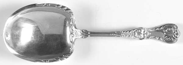 King George (Sterling, 1894, Monograms) Large Solid Berry/Casserole Spoon