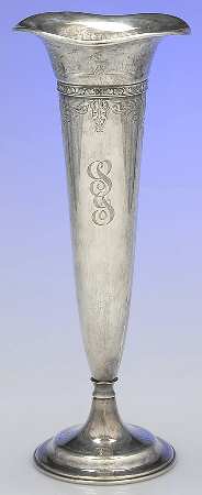 Cinderella (Sterling, Hollowware) 13" Weighted Trumpet Vase