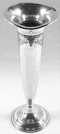 Cinderella (Sterling, Hollowware) 15" Weighted Trumpet Vase
