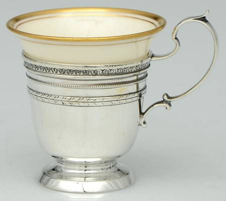 Edgeworth (Sterling, Hollowware) Demitasse Cup & Lenox Liner