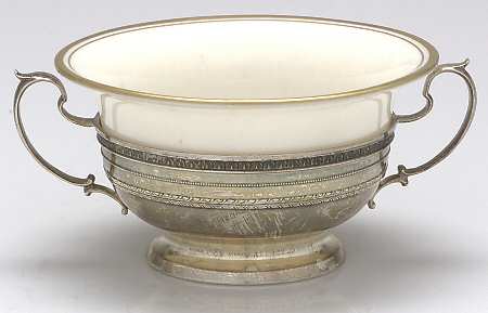 Edgeworth (Sterling, Hollowware) Sterling Bouillon Cup with Ceramic Liner