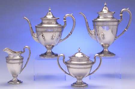 Edgeworth (Sterling, Hollowware) 4 Piece Tea Set (SCP, STP, SCR, SSU)