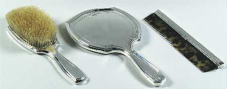 Etruscan (Sterling, Hollowware) 3-Piece Vanity Set (Brush, Comb and Mirror)