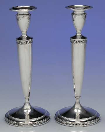 Etruscan (Sterling, Hollowware) Pair of Weighted Candlesticks