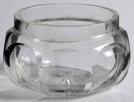 Etruscan (Sterling, Hollowware) Crystal Powder Jar-No Sterling Lid