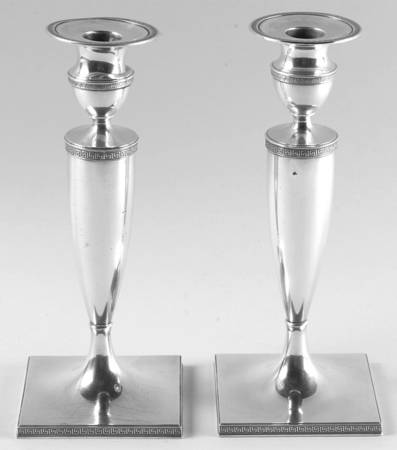 Etruscan (Sterling, Hollowware) Pair of Weighted Candlesticks