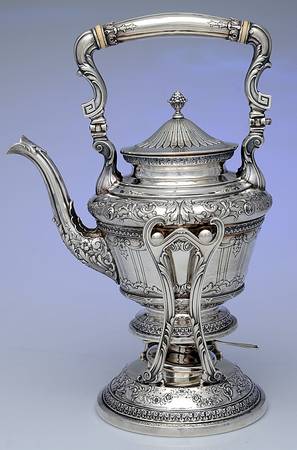 Marie Antoinette (Sterling, Hollowware) Kettle, Stand & Burner