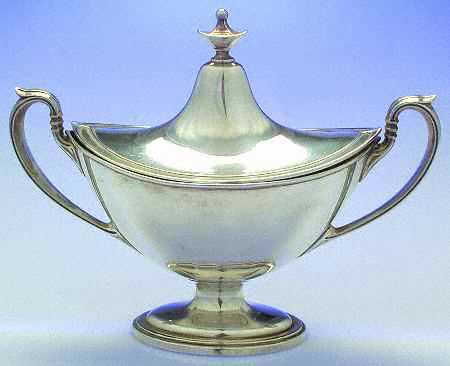 Portsmouth (Sterling, Hollowware) Sugar Bowl & Lid