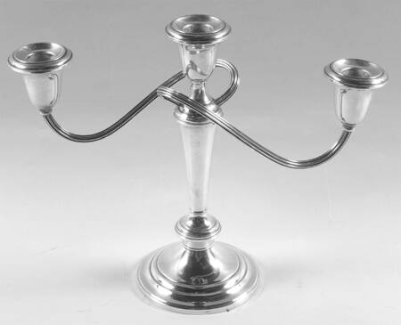 Puritan (Sterling, Hollowware) Weighted 3 Light Candelabra