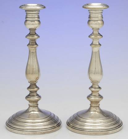 Puritan (Sterling, Hollowware) Pair of 10" Weighted Candlesticks