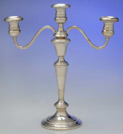 Puritan (Sterling, Hollowware) Weighted 3 Light Candelabra