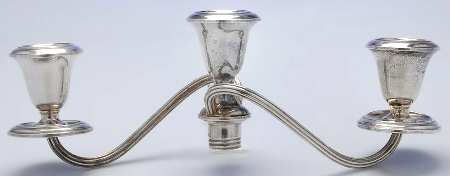 Puritan (Sterling, Hollowware) 3 Light Candelabra Branch