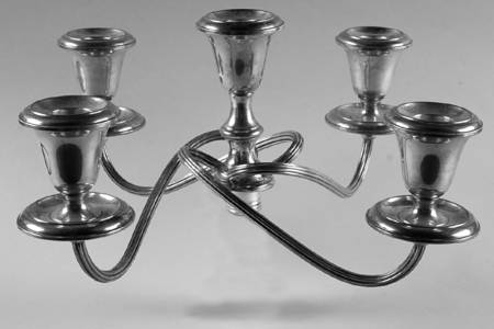 Puritan (Sterling, Hollowware) 5-Light Sterling Candelabra Branch