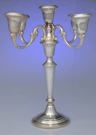 Puritan (Sterling, Hollowware) Weighted 5 Light Candelabra