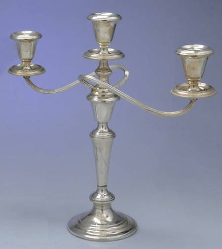 Puritan (Sterling, Hollowware) 13" Weighted 3 Light Candelabra