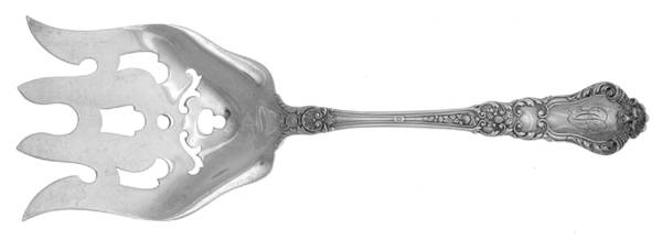 Baronial-Old (Sterling, 1898, No Monograms) Small Solid Fish Serving Fork