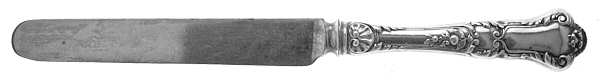 Baronial-Old (Sterling, 1898, Monograms)  Youth/Tea Knife with Silverplate Blade
