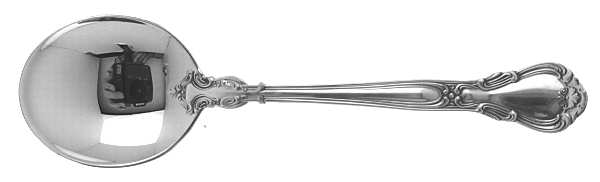 Chantilly (Sterling, 1950, "Gorham", Monograms) Round Bowl Soup Spoon (Cream Soup) by Gorham Silver