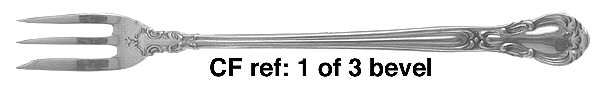 Chantilly (Sterling, 1950, "Gorham", Monograms) Cocktail/Seafood Fork by Gorham Silver