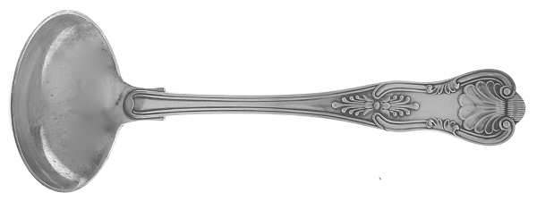 Kings (Silverplate, 1890, Monograms) Solid Gravy Ladle