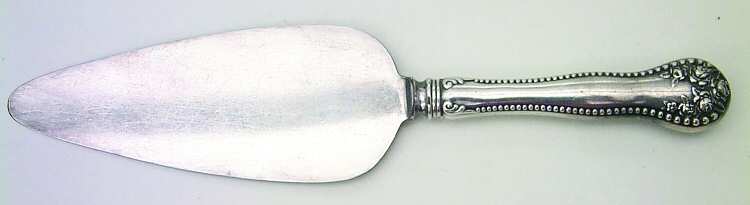 Lancaster (Sterling, 1897, Monograms) Pie Server with Silverplate Blade