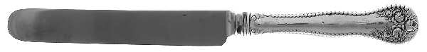 Lancaster (Sterling, 1897, Monograms) Blunt Hollow Handle Knife W/Bolster