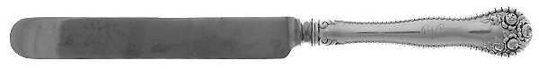Lancaster (Sterling, 1897, Monograms) Blunt Hollow Handle Knife W/Bolster